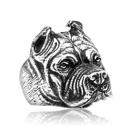 Stainless Steel Pitbull Ring - BadassFreebies