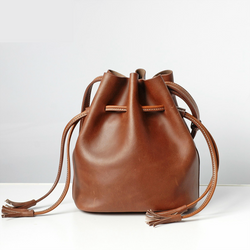 Genuine Leather Ladies Bucket Bag - BadassFreebies