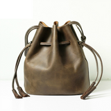 Genuine Leather Ladies Bucket Bag - BadassFreebies