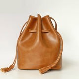 Genuine Leather Ladies Bucket Bag - BadassFreebies