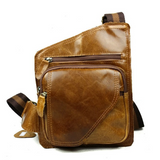 Genuine Leather Casual Messenger Bag - BadassFreebies