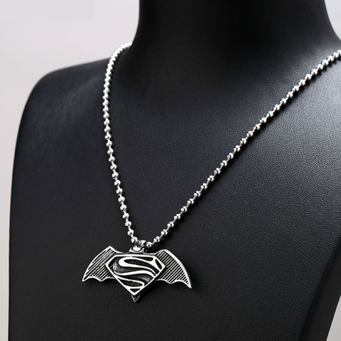 Badass Superman/Batman Necklace - BadassFreebies