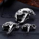 Stainless Steel Dino Skull Pendant Necklace - BadassFreebies