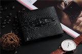 Genuine Leather Wallet with Crocodile Print - BadassFreebies