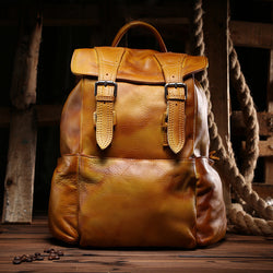 Genuine Leather Unisex Backpack - BadassFreebies