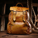 Genuine Leather Unisex Backpack - BadassFreebies