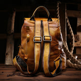 Genuine Leather Unisex Backpack - BadassFreebies