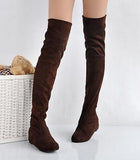 High Leg Flat Bottom Boots - BadassFreebies