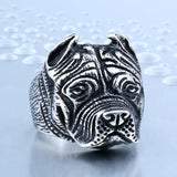 Stainless Steel Pitbull Ring - BadassFreebies