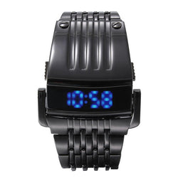 Modern Stainless Steel Digital Wrist Watch - BadassFreebies