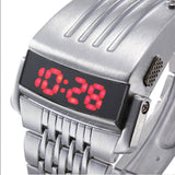 Modern Stainless Steel Digital Wrist Watch - BadassFreebies