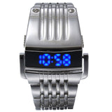 Modern Stainless Steel Digital Wrist Watch - BadassFreebies