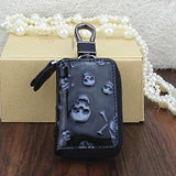 Genuine Leather Skull Print Pocket Wallet - BadassFreebies