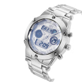 Stainless Steel Dual Display Watch For Men - BadassFreebies