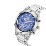 Stainless Steel Dual Display Watch For Men - BadassFreebies