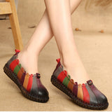 Genuine Leather Retro Style Ladies Shoes - BadassFreebies