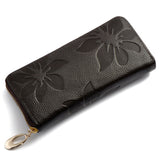 Genuine Leather Flower-Print Ladies Wallet - BadassFreebies