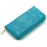 Genuine Leather Flower-Print Ladies Wallet - BadassFreebies