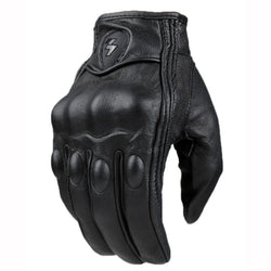 Genuine Leather Gents Motorcycle Gloves - BadassFreebies