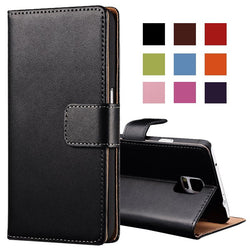 Genuine Leather Samsung Galaxy Note 4 Cover - BadassFreebies