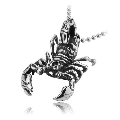 Stainless Steel Scorpion Pendant Necklace - BadassFreebies